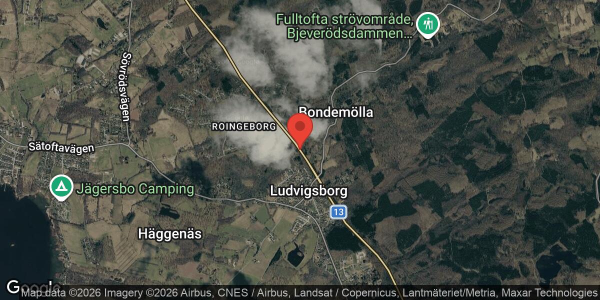 Singelolycka på väg 13 mellan Sövröd och Ludvigsborg N i riktning mot Ystad