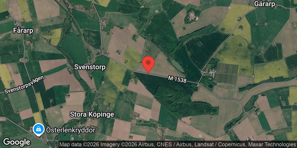 Trafikolycka med flera fordon på väg 1538 öster om Svenstorp