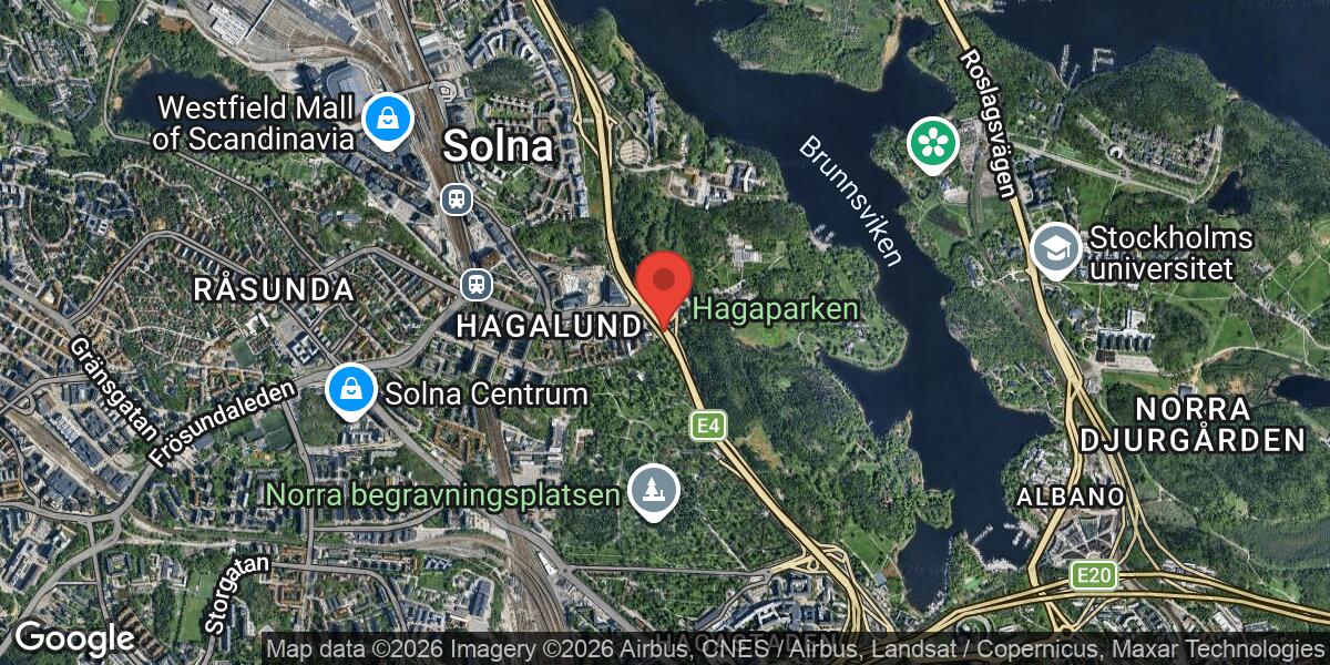 Fordonshaveri på E4 vid Trafikplats Haga Norra påverkar trafiken mot Södertälje