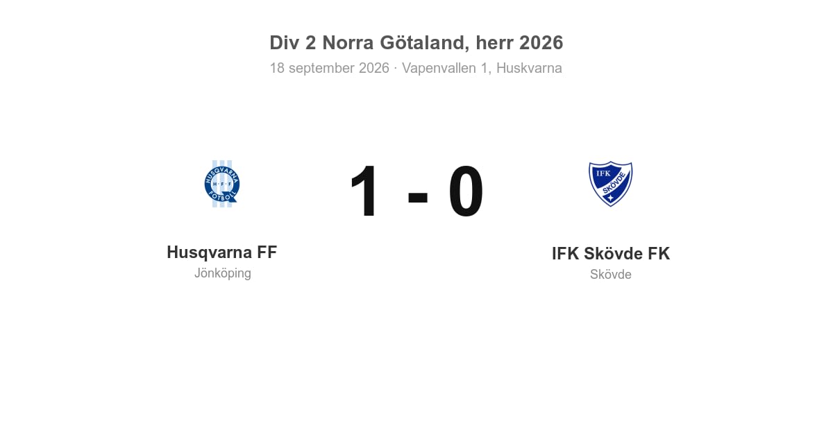 Förlust för IFK Skövde borta mot Husqvarna FF