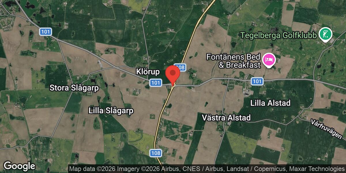 Sockerbetor på vägen vid Cirkulationsplats Klörup påverkar trafiken på väg 101