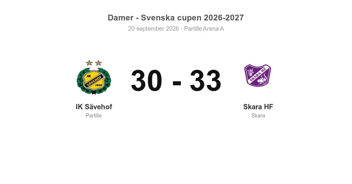 Vinst i bortamatch: Skara HF slog IK Sävehof 33–30