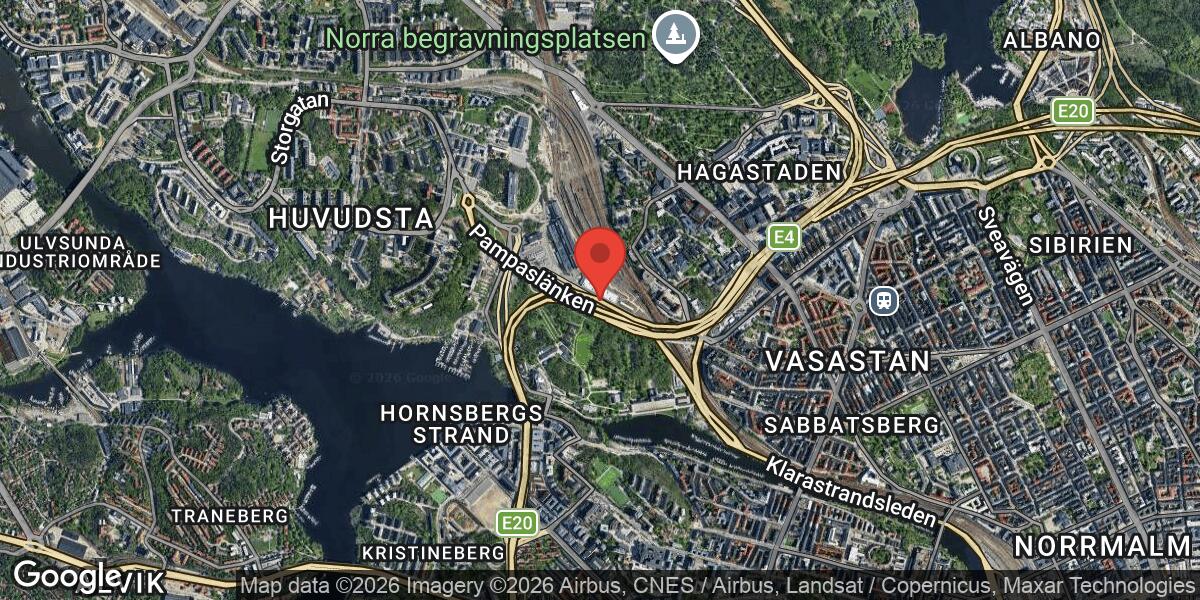 Fordonshaveri på E4 vid Trafikplats Karlberg påverkar trafiken mot Södertälje