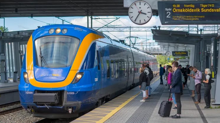 Utökade banarbeten ger längre restider i Norrtågstrafiken