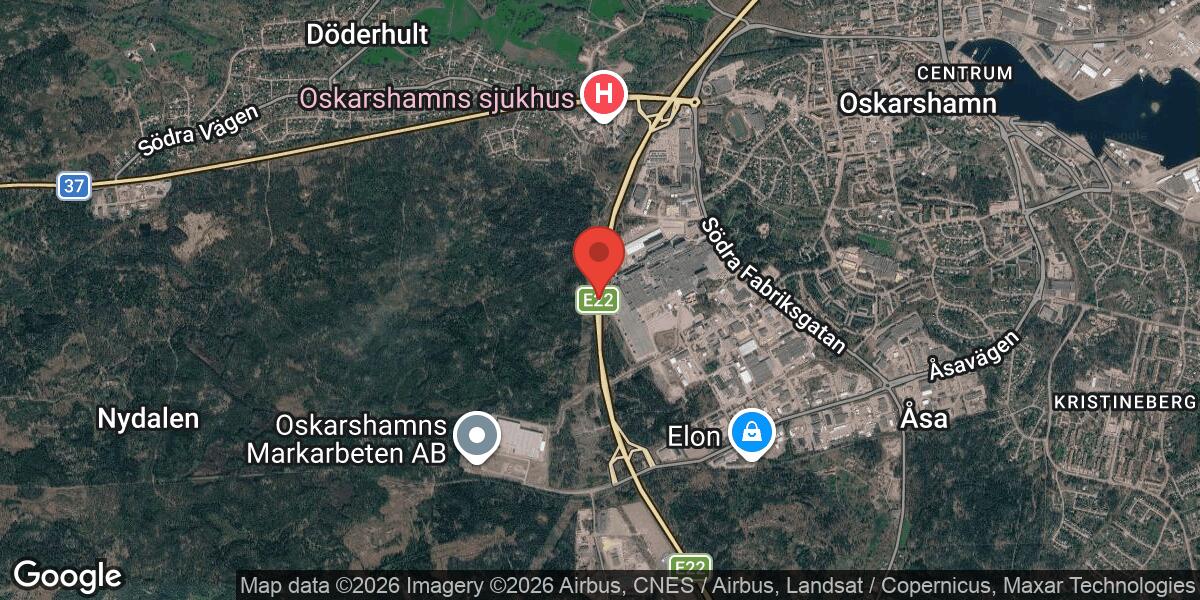 Vägarbete med stor påverkan på E22 mellan Oskarshamn S och Oskarshamn C