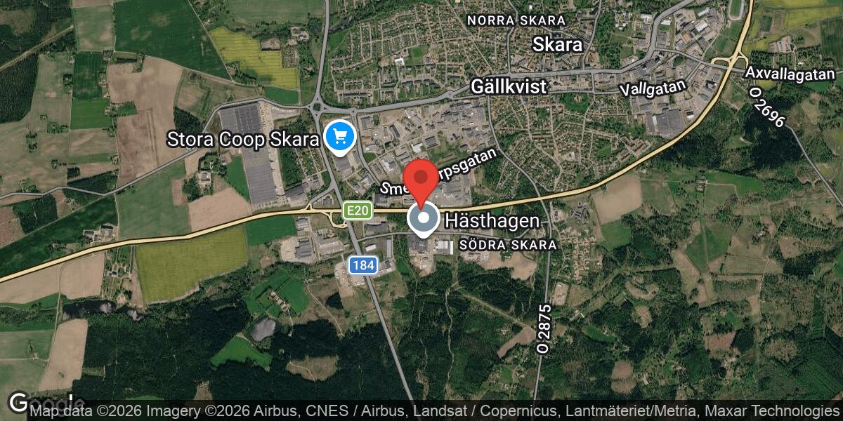 Singelolycka på E20 mellan Glasbacken och Munkatorp orsakar stor påverkan