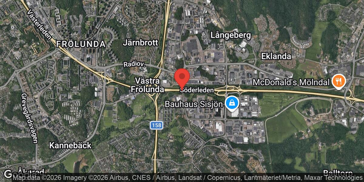 Olycka på E6 vid Järnbrottsmotet med stor påverkan i riktning mot Mölndal