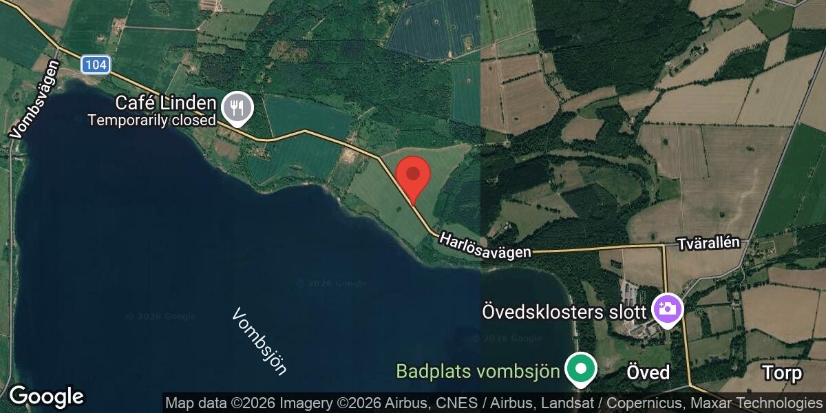 Bärgning av lastbil på Väg 104 mellan Hjälmaröd och Övedskloster påverkar trafiken