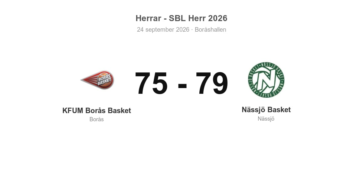 Vinst i bortamatch mot KFUM Borås för Nässjö