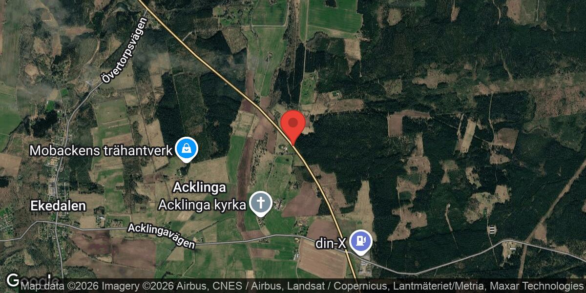 Viltolycka med viltsvin på väg 26 mellan Acklinga och Bruket