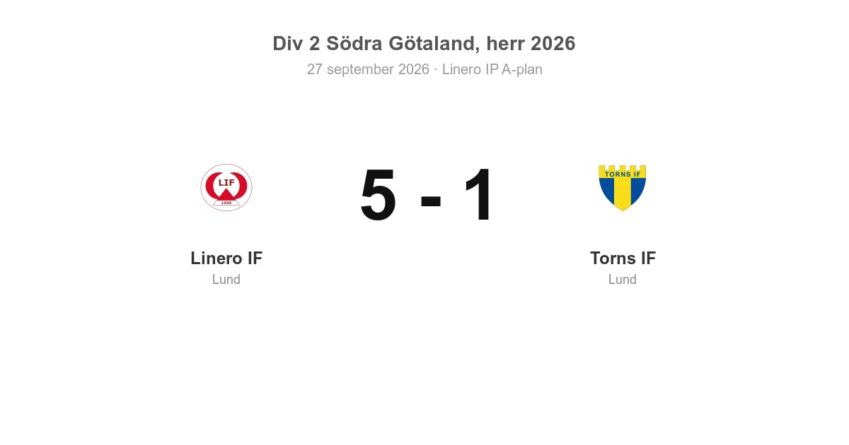 Vinst för Linero IF hemma mot Torns IF