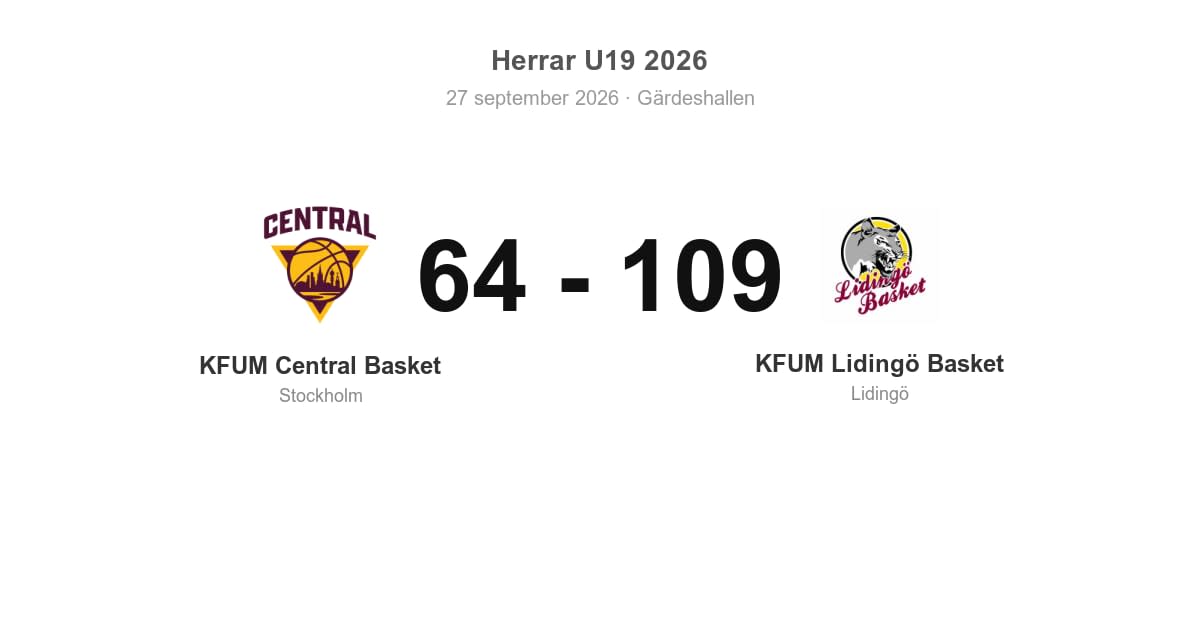 Vinst för Lidingö i bortamatch mot KFUM Central