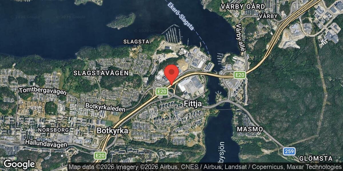 Beläggningsarbete stänger påfarten vid Trafikplats Fittja på E4 mot Stockholm