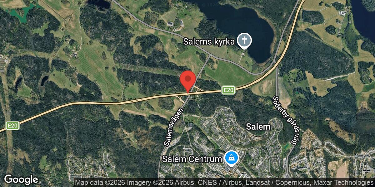 Vägarbete med stor påverkan på E4 vid Trafikplats Salem mot Södertälje