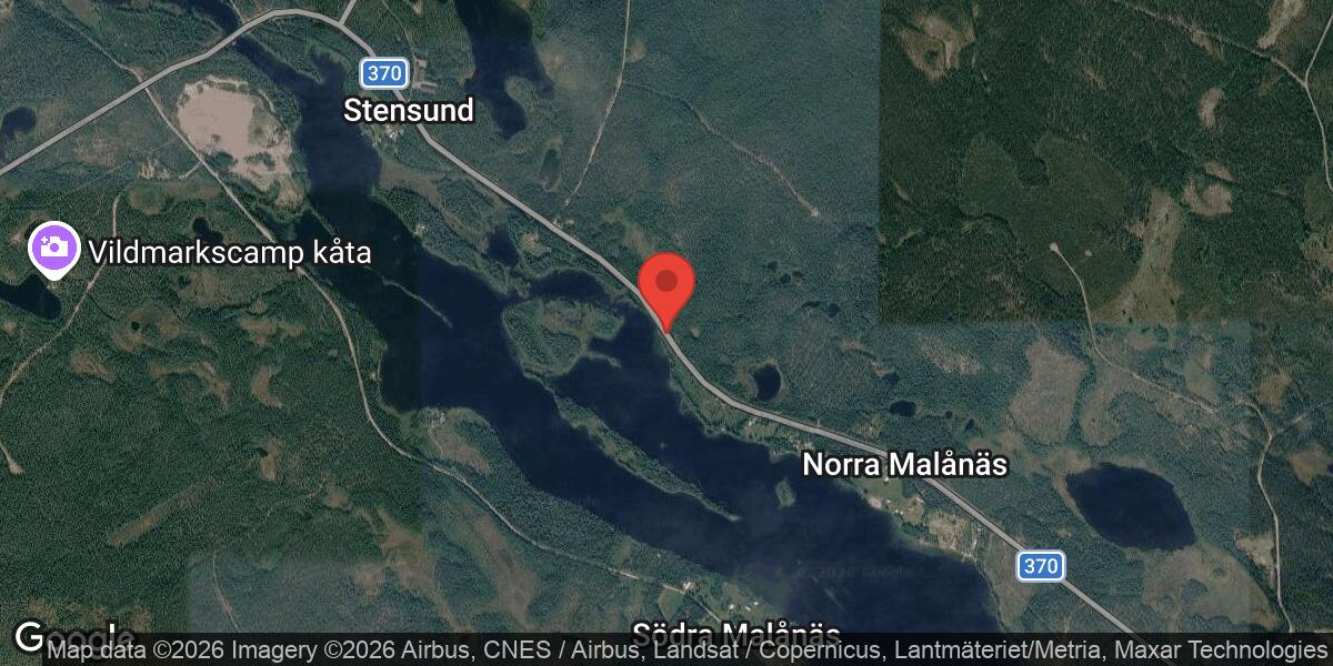 Beläggningsarbete på väg 370 mellan Malå och Stensund med stor påverkan