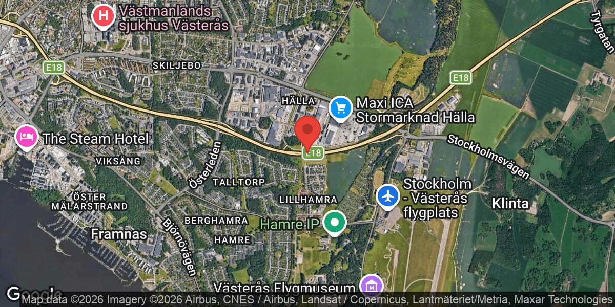 Brand i lastbil på E18 vid Hälla påverkar trafiken