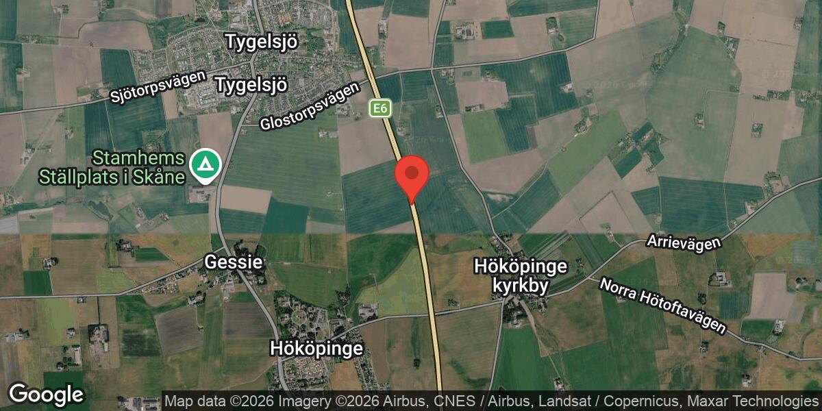 Stillastående lastbil orsakade stor påverkan på E6 vid Västra Klagstorp