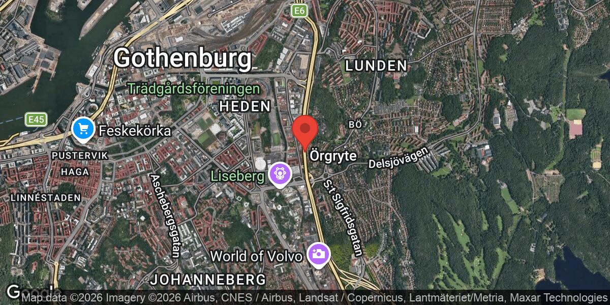 Olycka med tungt fordon på E6 mellan Örgrytemotet och Gårdamotet