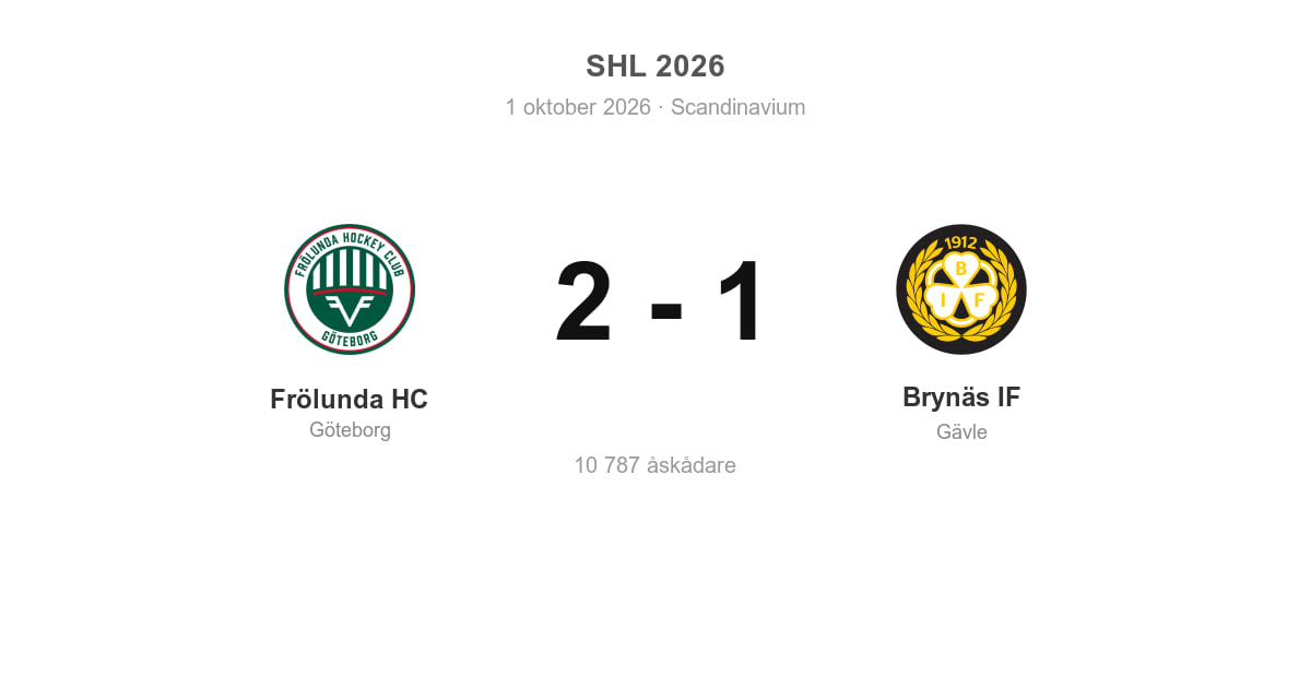 Frölunda HC vann hemma mot Brynäs IF