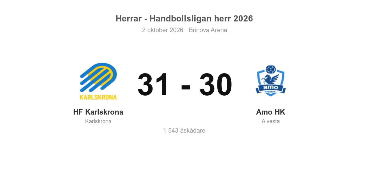 Vinst mot Amo HK på hemmaplan