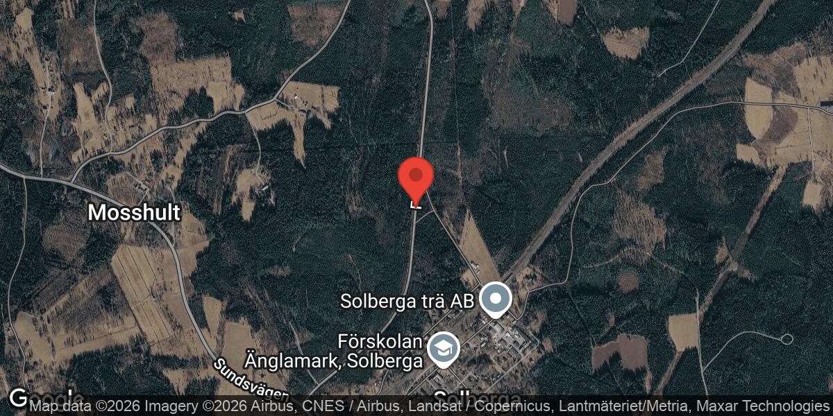 Singelolycka på väg 963 norr om Solberga