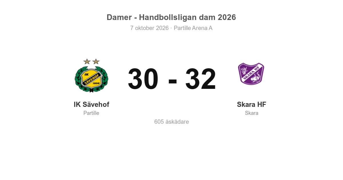 Skara HF vann bortamatchen mot IK Sävehof