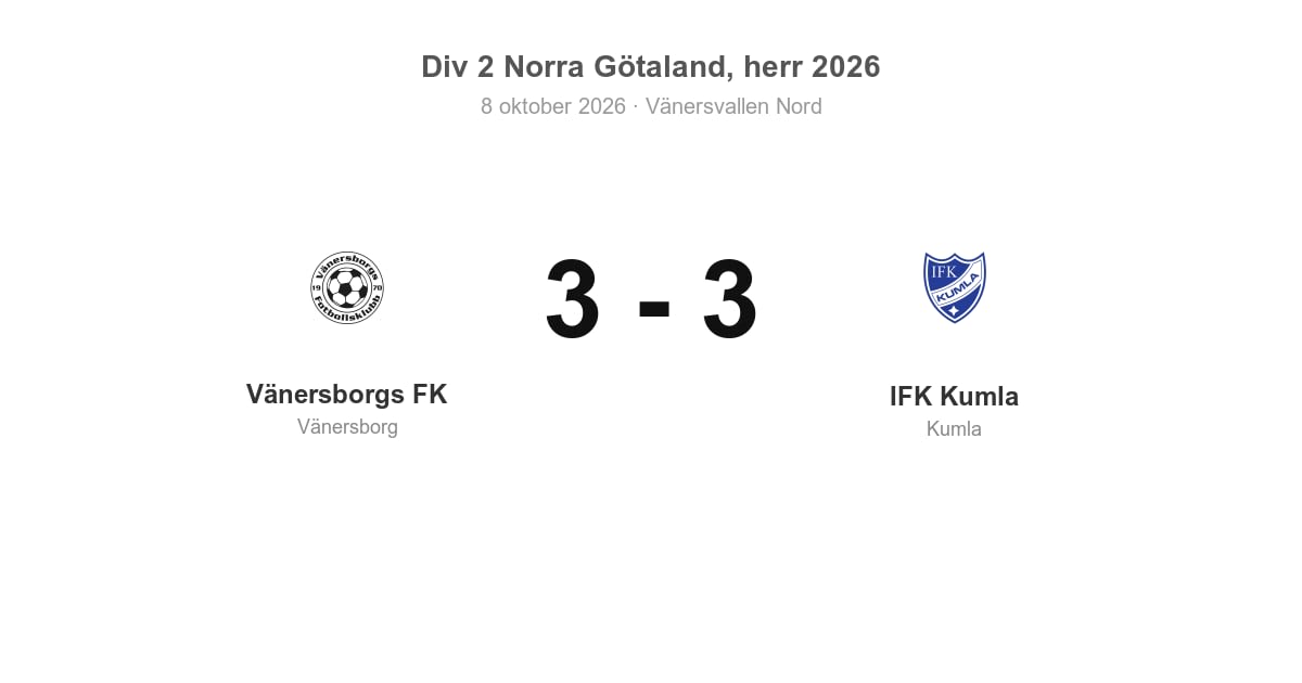 Oavgjort mot IFK Kumla i hemmamatch
