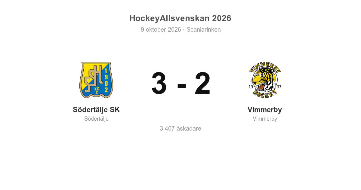 Södertälje SK vann hemma mot Vimmerby