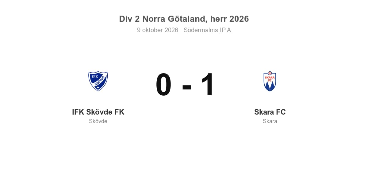 Skara FC vann bortamatchen mot IFK Skövde FK