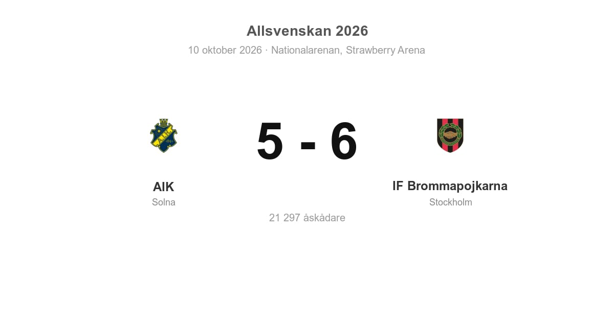 Förlust mot IF Brommapojkarna i hemmamatch