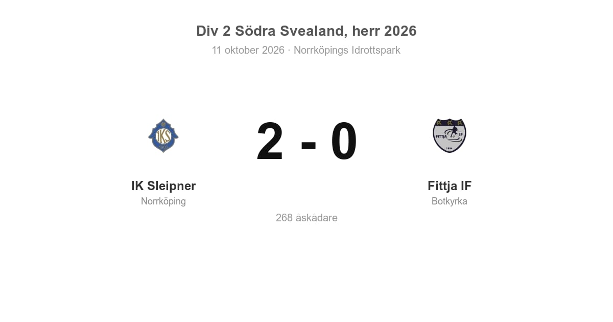 Fittja IF föll i bortamötet med IK Sleipner