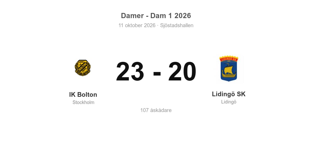 Lidingö föll i bortamötet med IK Bolton