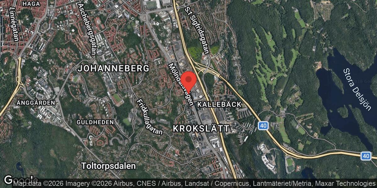 Vägarbete på Mölndalsvägen i Göteborg under natten