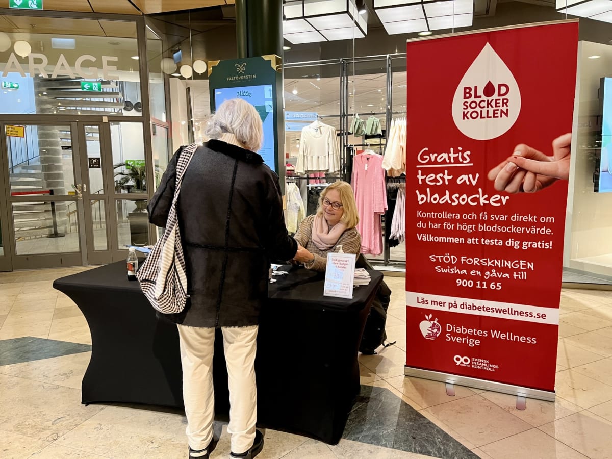 Gratis blodsockerkoll i Huvudsta Centrum 14–15 oktober