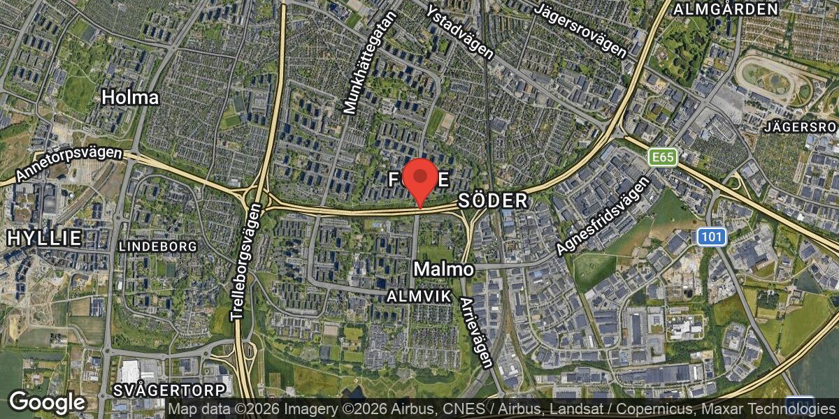 Vägarbete påverkar körfält på E6 vid Malmö
