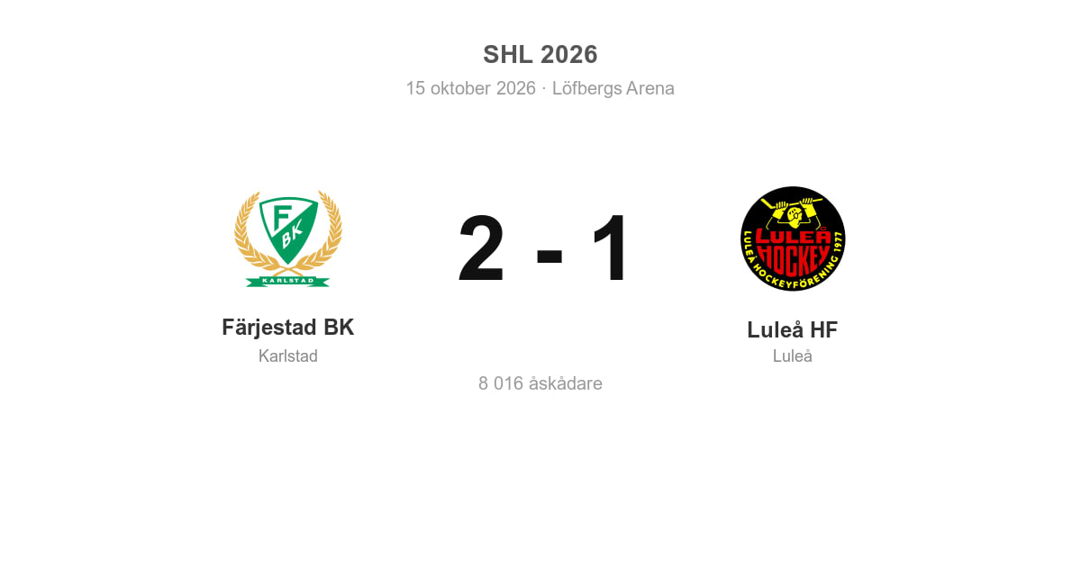 Luleå föll i bortamötet med Färjestad