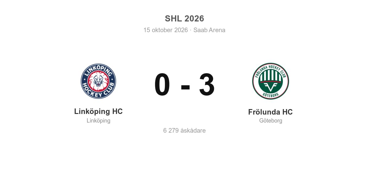 Frölunda HC vann bortamatchen mot Linköping HC