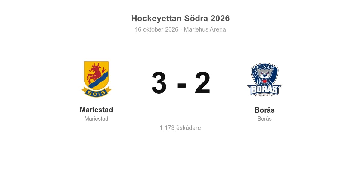 Mariestad vann hemma mot Borås
