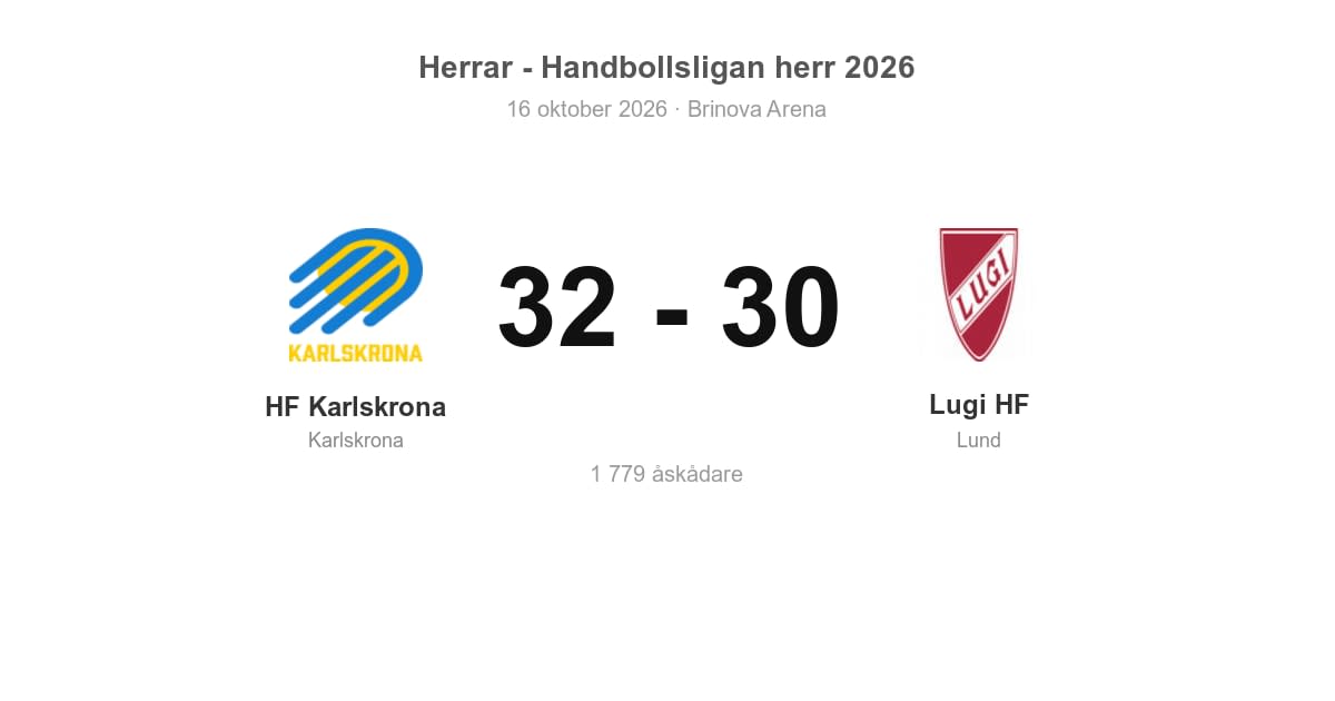 Vinst mot Lugi HF i hemmamatch
