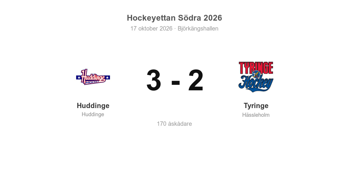 Tyringe föll borta mot Huddinge