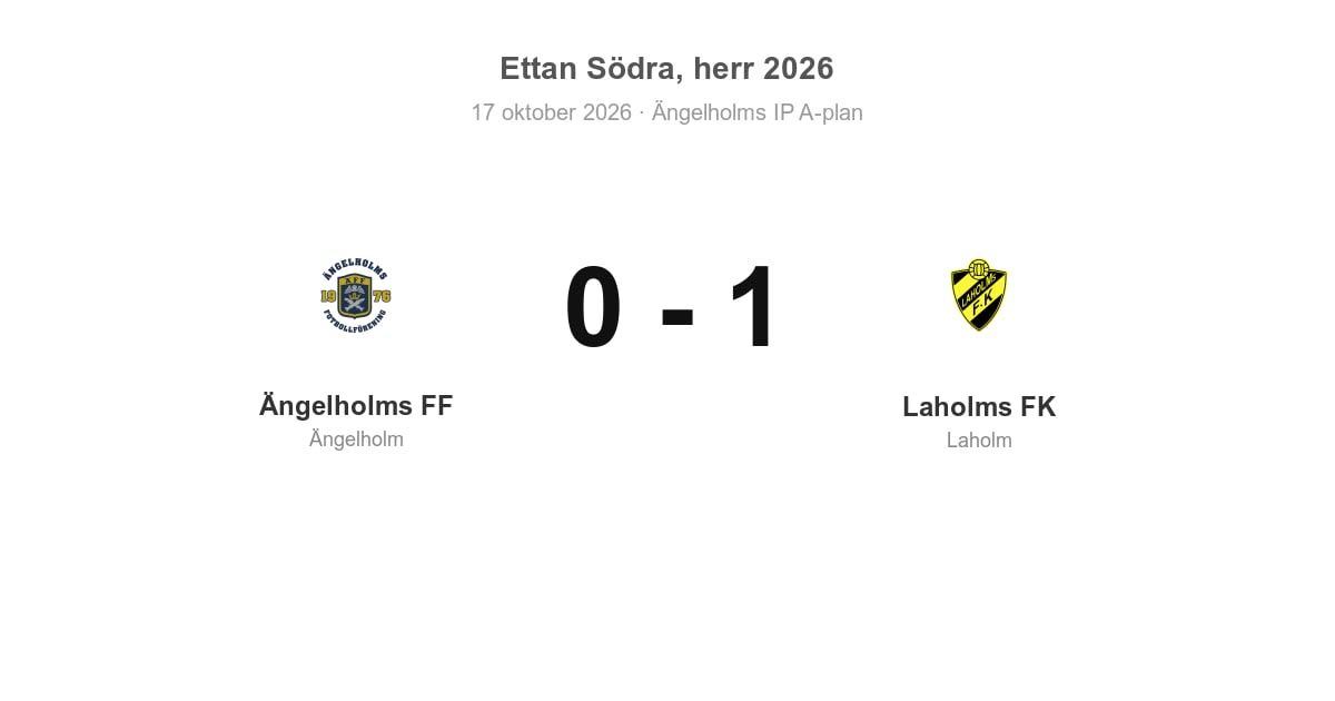 Laholm vann bortamötet med Ängelholms FF