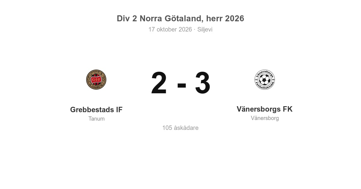 Vänersborgs FK vann bortamötet mot Grebbestad