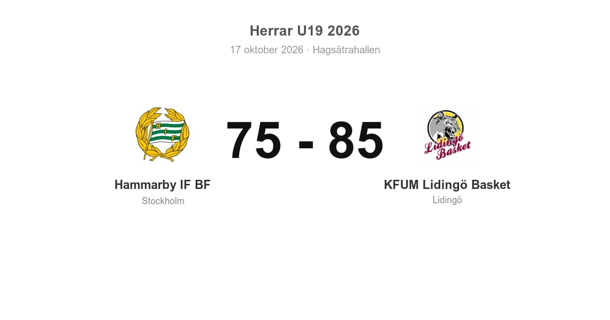 Vinst mot Hammarby IF BF i bortamatch