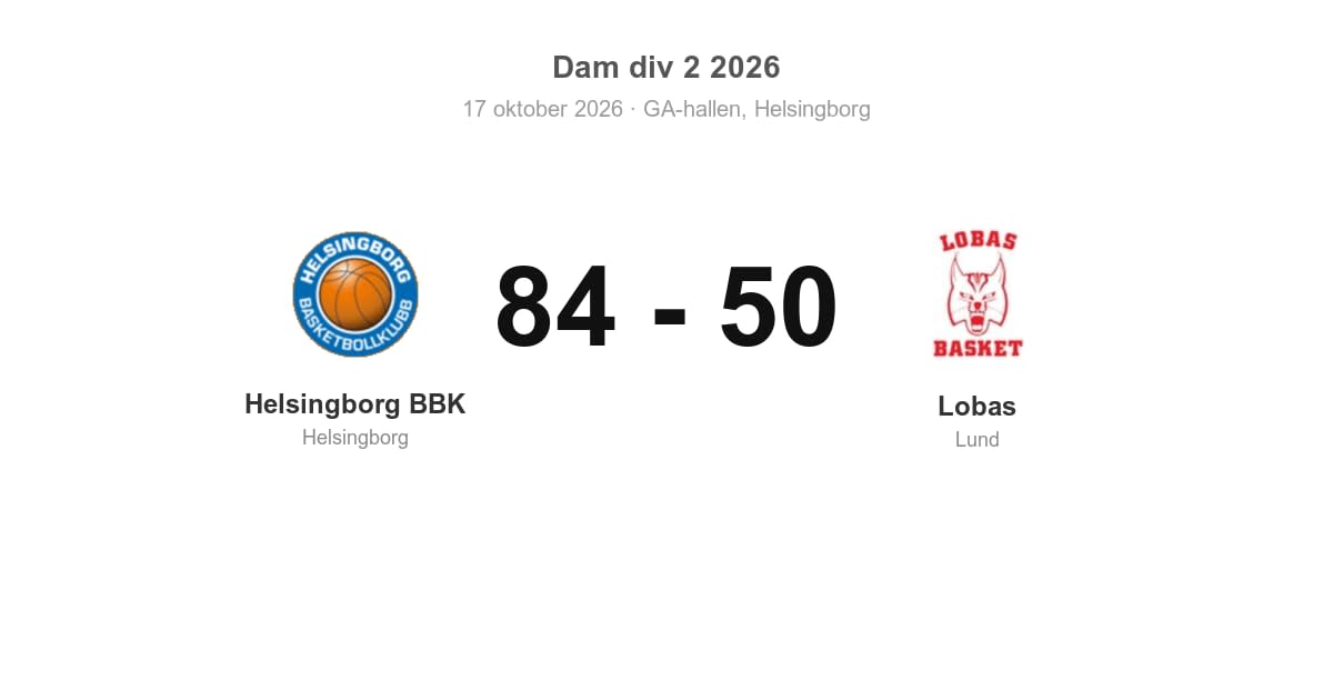 Helsingborg BBK vann hemma mot Lobas