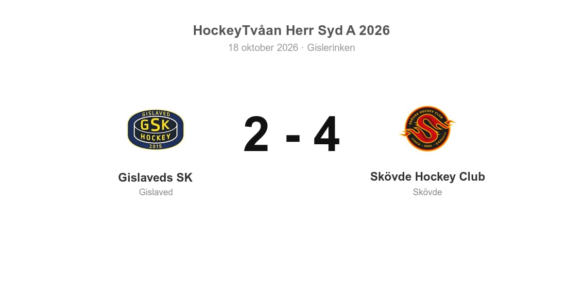 Skövde Hockey Club vann bortamötet mot Gislaveds SK