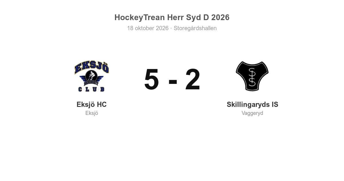 Eksjö HC vann hemma mot Skillingaryds IS