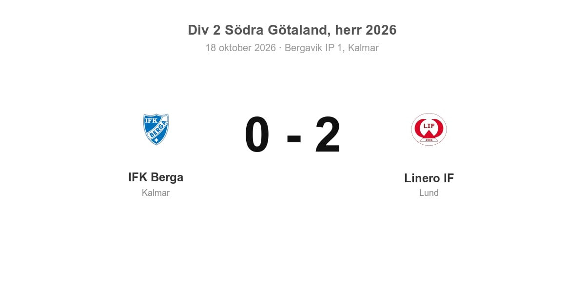 Linero IF vann bortamatchen mot IFK Berga
