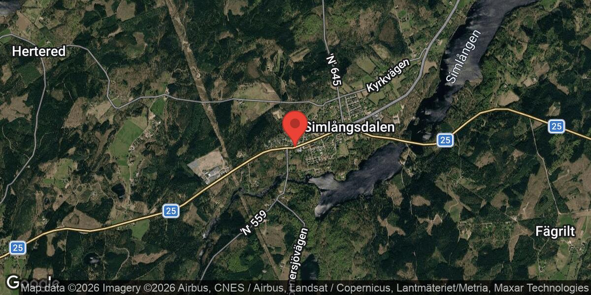 Vägarbete på väg 25 vid Simlångsdalen