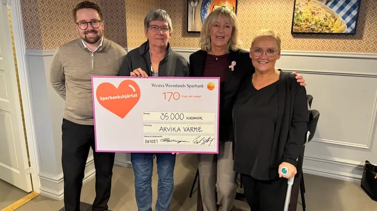 Sparbankshjärtat: 710 000 kronor till 74 föreningar i Arvika, Eda och Årjäng
