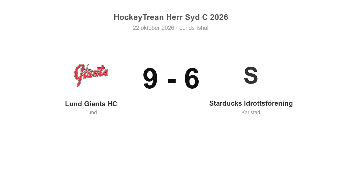 Lund Giants HC vann målrik hemmamatch mot Starducks